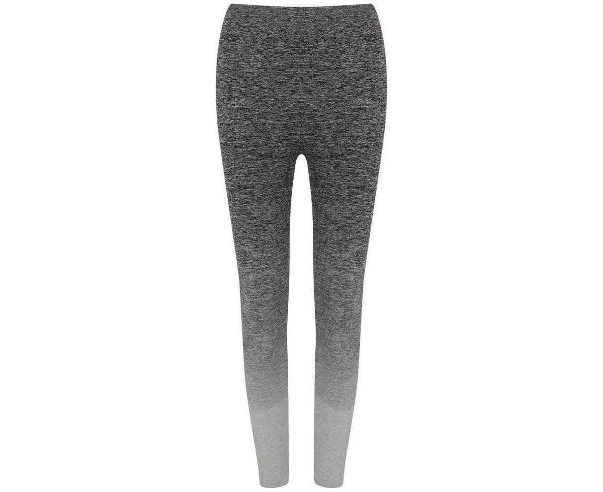 Tombo Womens Fade Seamless Leggings (Dark Grey/Light Grey Marl) - RW9278