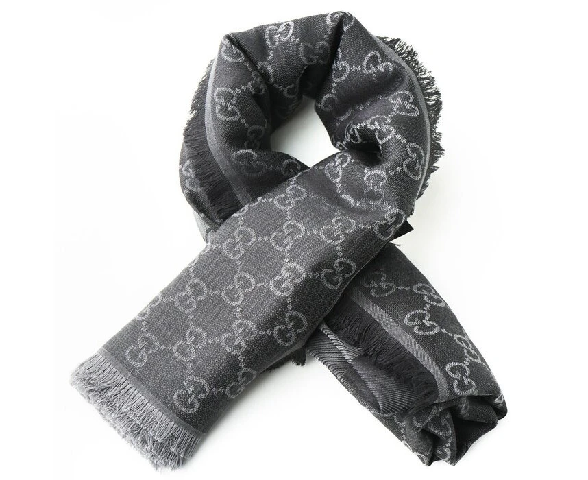 Gucci Square Scarf 281942 Dark Grey Dark Grey