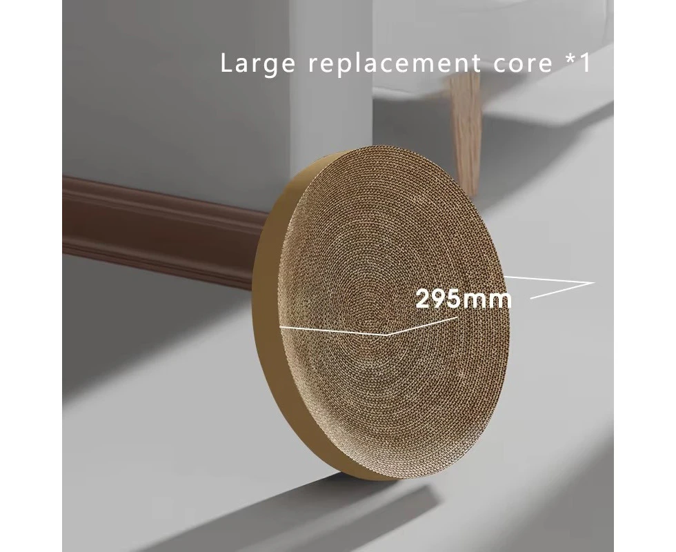 3in1 Scratching board Round Cat Scratcher Pad Lounge Bed Bowl Pet Sofa Xmas Gift [Colour: Replacement core 295mm]