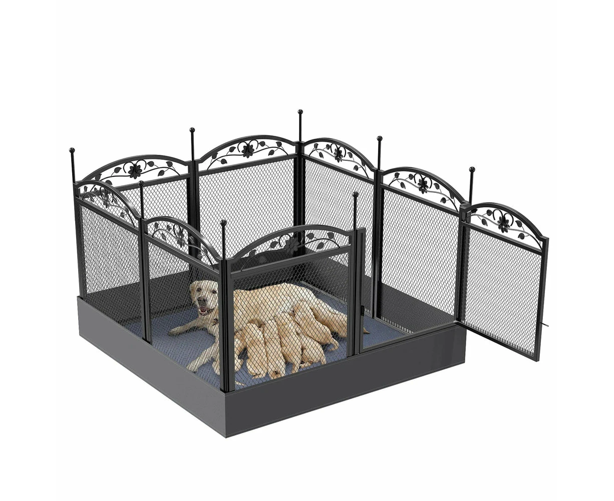 Detachable 8-Panel Dog Playpen Fence