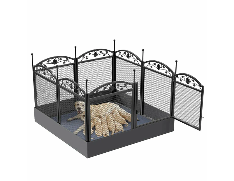 Detachable 8-Panel Dog Playpen Fence