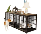 Furniture Style Metal and Wood Dog Crate