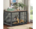 Furniture Style Metal and Wood Dog Crate