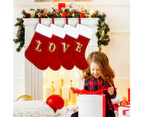 Christmas Socks Letter Christmas Stocking for Tree Hanging Pendant Decoration - T