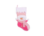 Christmas Stocking 22" Cute 3D Plush Santa Snowman Xmas Stockings for Fireplace - Snowman