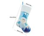 Exquisite Christmas Stockings Large Xmas Element Lighting Candy Bag Decoration - Snowman