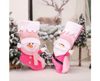 Christmas Stocking 22" Cute 3D Plush Santa Snowman Xmas Stockings for Fireplace - Snowman