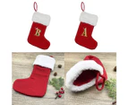 Christmas Socks Knitting Embroidered Letter Stocking Christmas Decoration Gift - L