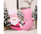 Christmas Stocking 22" Cute 3D Plush Santa Snowman Xmas Stockings for Fireplace - Snowman