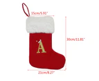 Christmas Socks Knitting Embroidered Letter Stocking Christmas Decoration Gift - L