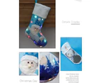 Exquisite Christmas Stockings Large Xmas Element Lighting Candy Bag Decoration - Snowman