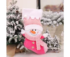 Christmas Stocking 22" Cute 3D Plush Santa Snowman Xmas Stockings for Fireplace - Snowman