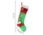 Christmas Striped Elf Legs Stocking Xmas Tree  Xmas New Year Party - Green