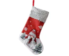 Christmas Stockings Big Xmas Stocking Decoration 18" 3D Plush Swedish Gnome Sock - Red girl