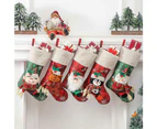 Christmas Stockings Big Xmas Stocking Decoration 18" Santa Snowman Reindeer Sock - Elk