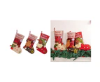 Cartoon Christmas Stocking Polyester Fibre Candy Gift Packaging Bags Supplies - Deer model