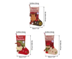 Cartoon Christmas Stocking Polyester Fibre Candy Gift Packaging Bags Supplies - Deer model