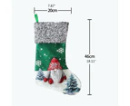 Christmas Stockings Big Xmas Stocking Decoration 18" 3D Plush Swedish Gnome Sock - Red girl