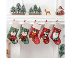 Christmas Stockings Big Xmas Stocking Decoration 18" Santa Snowman Reindeer Sock - Elk