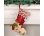 Cartoon Christmas Stocking Polyester Fibre Candy Gift Packaging Bags Supplies - Deer model