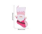 Christmas Stocking 22" Cute 3D Plush Santa Snowman Xmas Stockings for Fireplace - Snowman