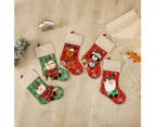 Christmas Stockings Big Xmas Stocking Decoration 18" Santa Snowman Reindeer Sock - Elk