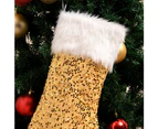 Sequin Christmas Stockings Hanging Bags 18" for Sparkle Xmas Stocking Gift Candy - Silver