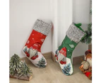 Christmas Stockings Big Xmas Stocking Decoration 18" 3D Plush Swedish Gnome Sock - Red girl