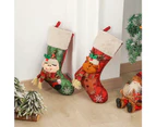 Christmas Stockings Big Xmas Stocking Decoration 18" Santa Snowman Reindeer Sock - Elk