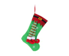 Christmas Striped Elf Legs Stocking Xmas Tree  Xmas New Year Party - Green