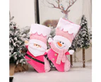 Christmas Stocking 22" Cute 3D Plush Santa Snowman Xmas Stockings for Fireplace - Snowman