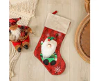 Christmas Stockings Big Xmas Stocking Decoration 18" Santa Snowman Reindeer Sock - Elk