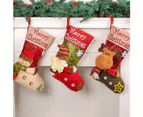 Cartoon Christmas Stocking Polyester Fibre Candy Gift Packaging Bags Supplies - Deer model