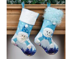 Exquisite Christmas Stockings Large Xmas Element Lighting Candy Bag Decoration - Santa Claus