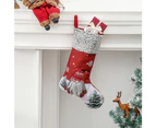 Christmas Stockings Big Xmas Stocking Decoration 18" 3D Plush Swedish Gnome Sock - Red girl