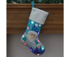 Exquisite Christmas Stockings Large Xmas Element Lighting Candy Bag Decoration - Santa Claus