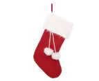 Christmas Stocking Big Xmas Stockings Decors Tree Family Holiday Knitted Socks - Grey