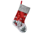 Christmas Stockings Big Xmas Stocking Decoration 18" 3D Plush Swedish Gnome Sock - Red girl