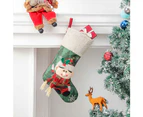 Christmas Stockings Big Xmas Stocking Decoration 18" Santa Snowman Reindeer Sock - Elk