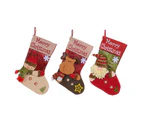 Cartoon Christmas Stocking Polyester Fibre Candy Gift Packaging Bags Supplies - Elderly style