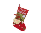 Cartoon Christmas Stocking Polyester Fibre Candy Gift Packaging Bags Supplies - Deer model