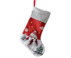 Christmas Stockings Big Xmas Stocking Decoration 18" 3D Plush Swedish Gnome Sock - Green Santa Claus