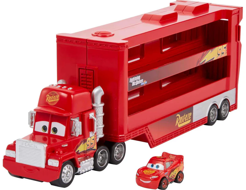 Disney Pixar Cars Disney Pixar Cars Minis Transporter With Vehicle For Ages 4 Years And Older