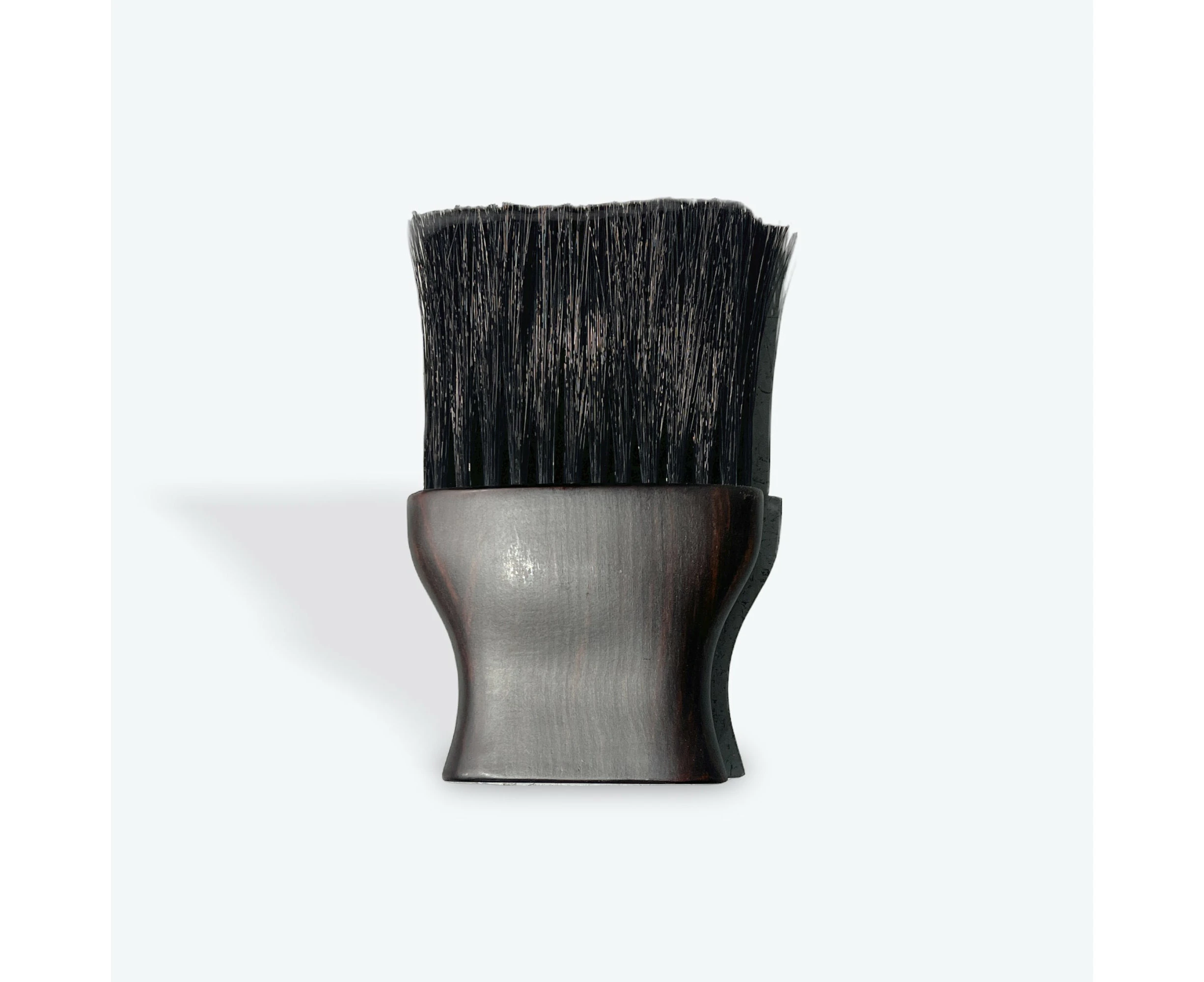 Flat Wood Handle Dark Neck Brush - Black