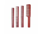 JRL Barber Comb Set - 4 Piece - Red