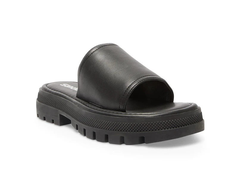 Womens Footwear Sandler Rap Black Smooth Sandal