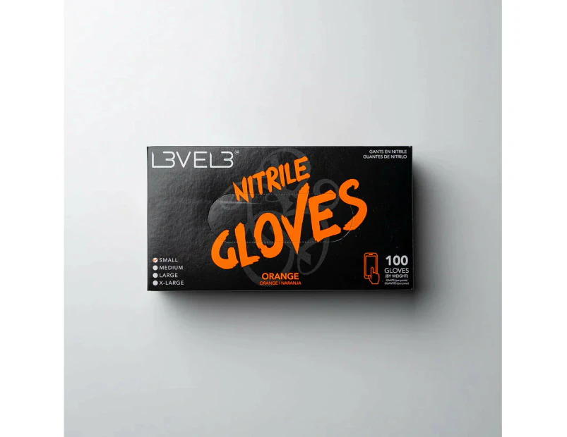 L3VEL3  Professional Nitrile Gloves - Orange L