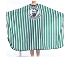 Barber Cape Barbershop Green White stripe