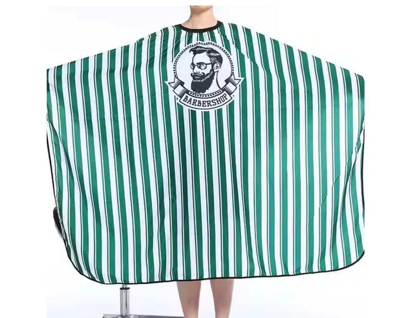 Barber Cape Barbershop Green White stripe