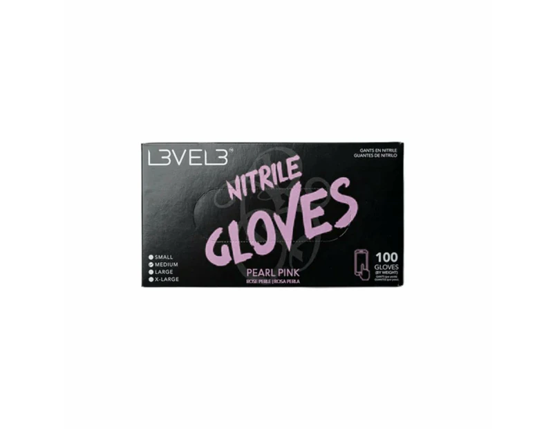 L3VEL3  Professional Nitrile Gloves - Pearl Pink L